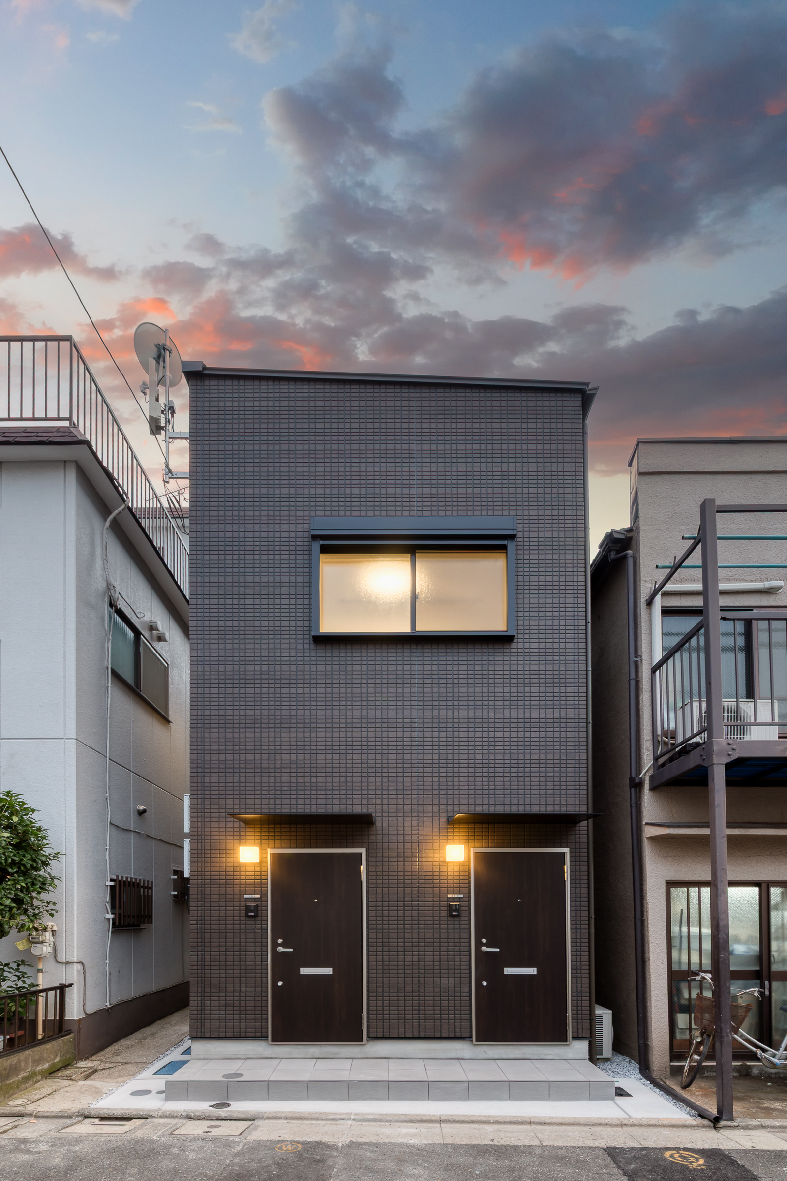 狭小地に建つ長屋